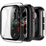 Wholesale Apple Watch Series 6/5/4/SE Hard Full Body Case with Tempered Glass 44MM (Clear)